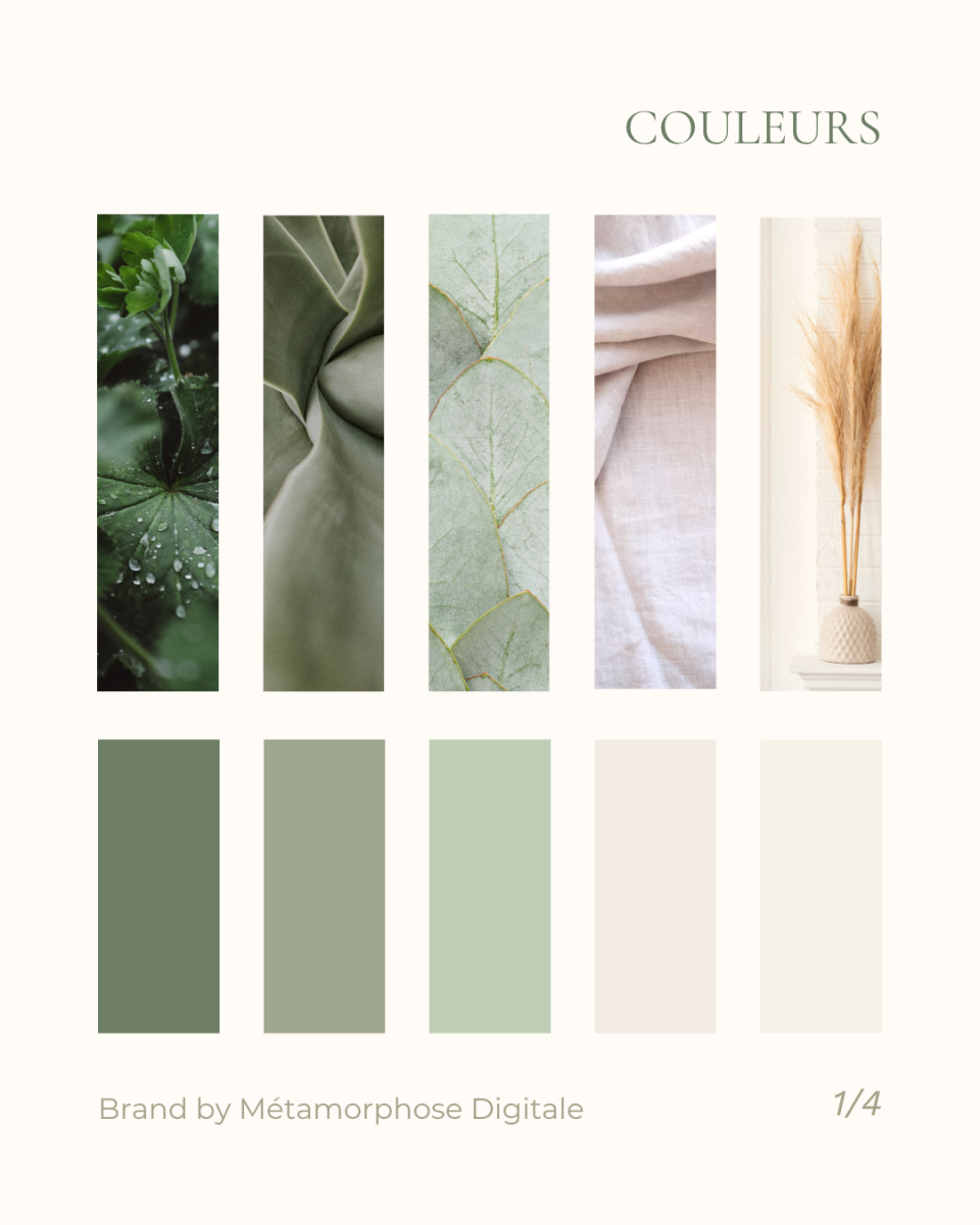 identité couleurs site web facialiste Paris