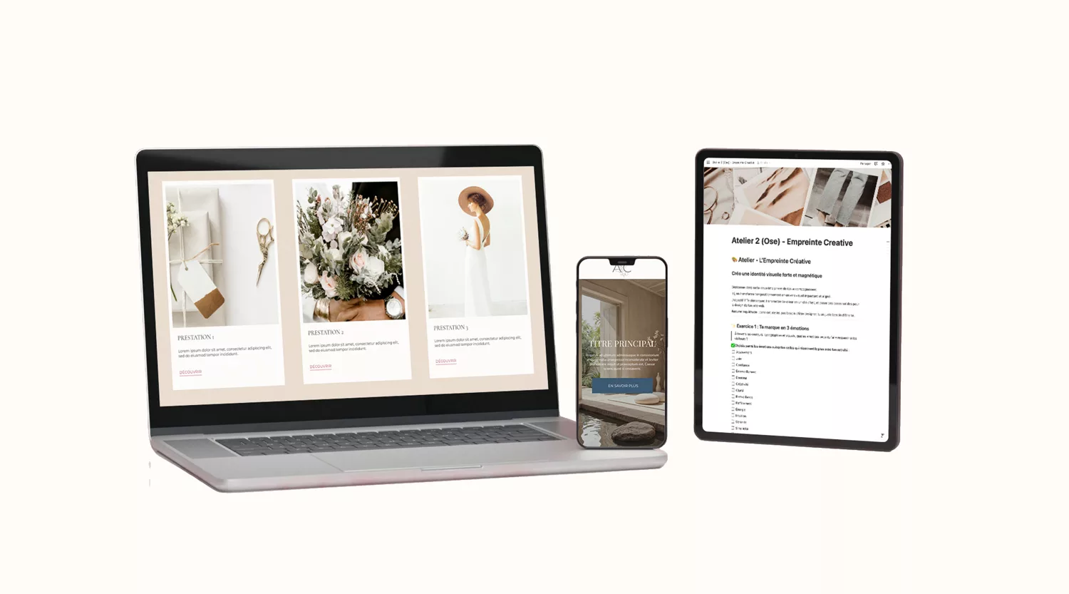 site vitrine wordpress capsule mockup