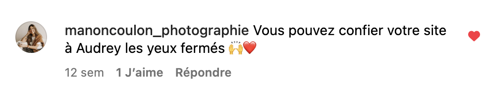 Témoignage instagram Manon photographe